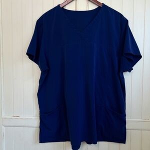 Women's Willow Brook Navy Scrub Top. Size XL.   J2